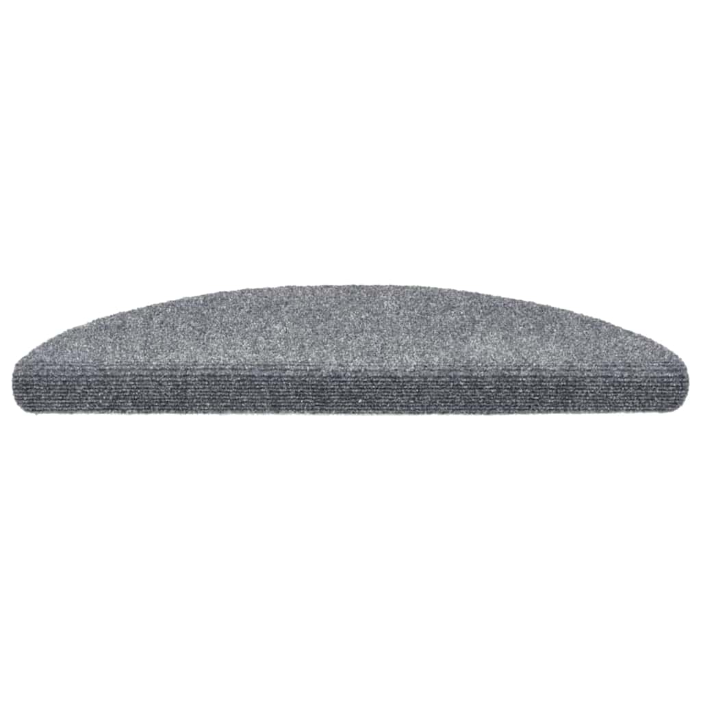Prostirke za stepenice, samoljepljive, 30 kom, 56x17x3 cm, svijetlo sive, poluokrugle