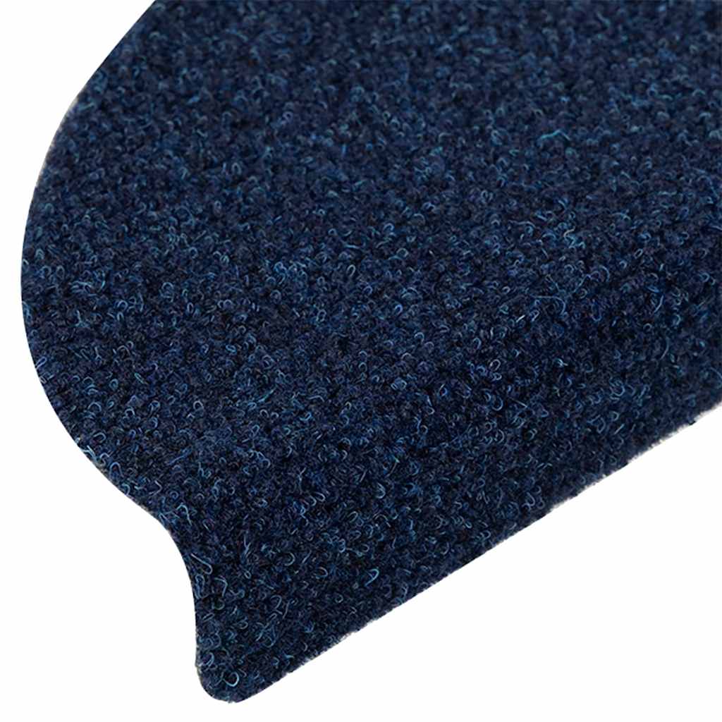 Prostirke za stepenice samoljepljive 30 kom 56x17x3 cm tamnoplave poluokrugle