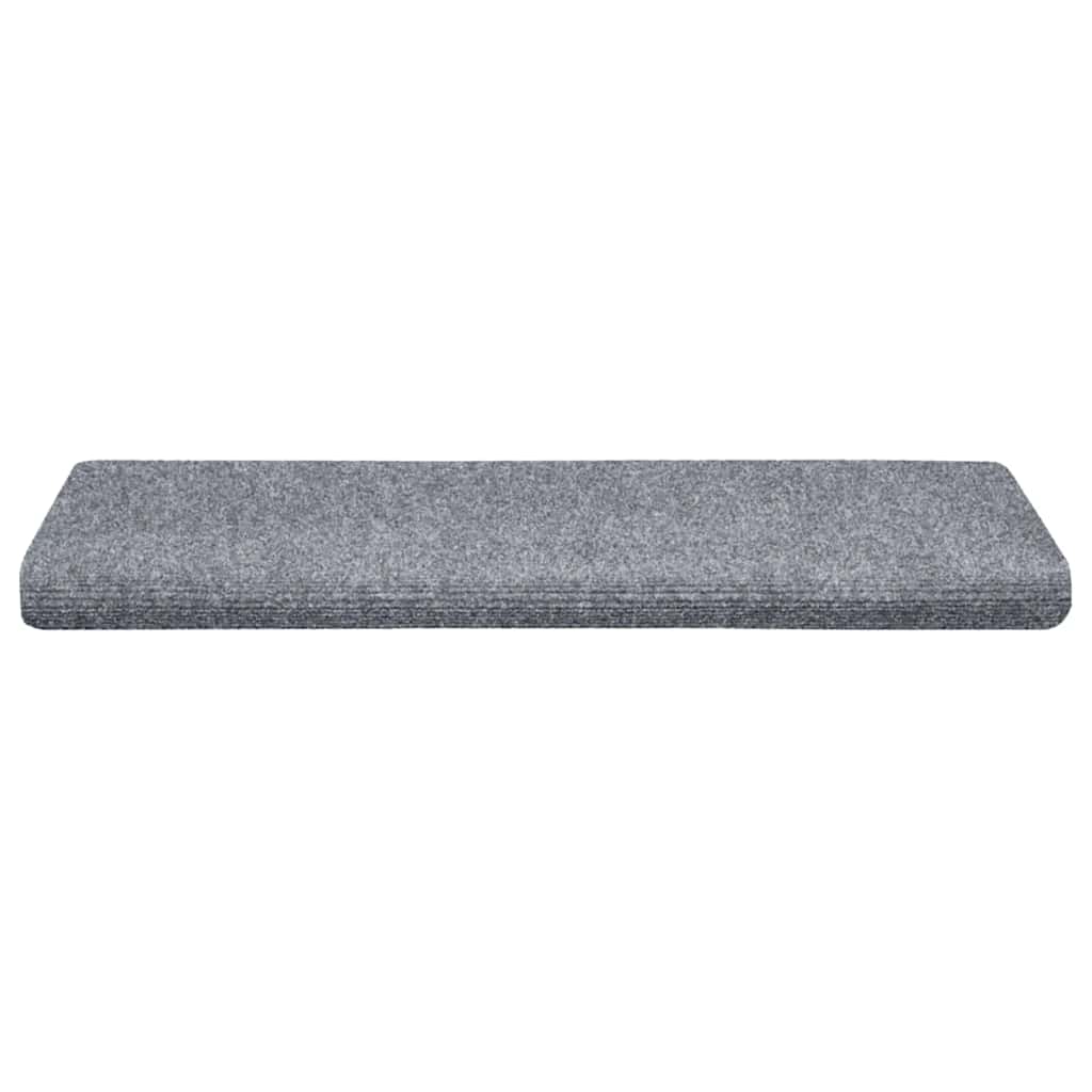 Prostirke za stepenice samoljepljive 30 kom 65x21x4 cm svijetlo sive pravokutne rubove