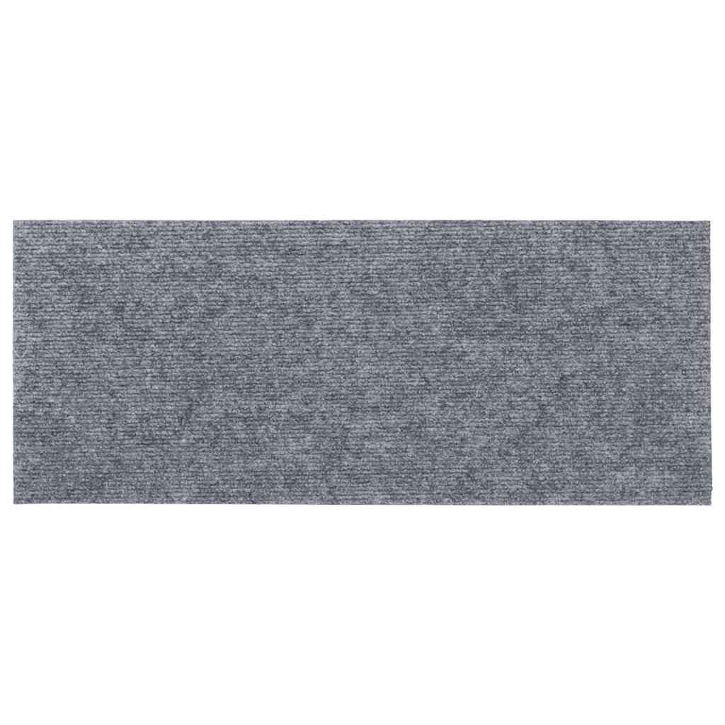 Prostirke za stepenice samoljepljive 30 kom 60x25 cm svijetlo sive pravokutne