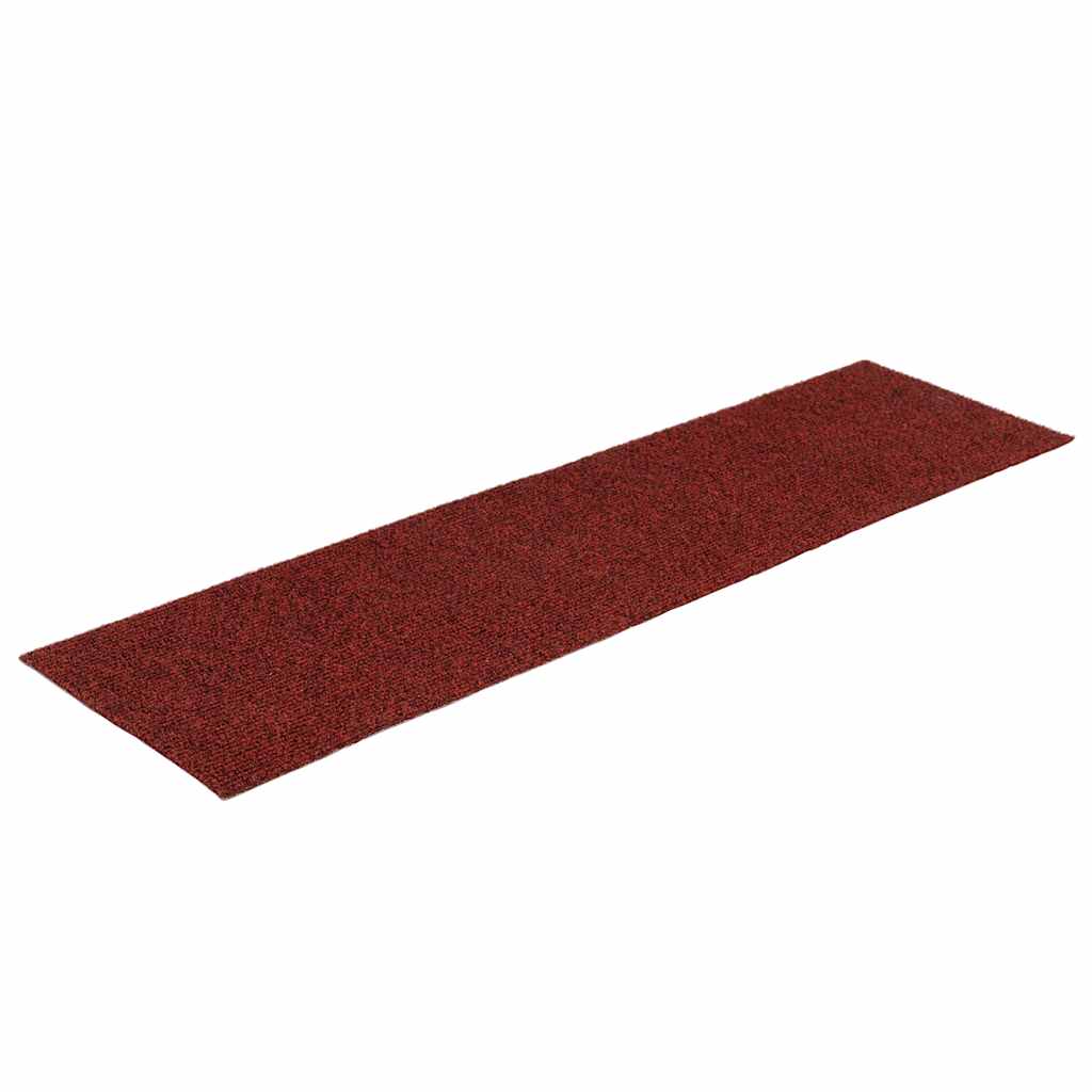 Prostirke za stepenice samoljepljive 30 kom 76x20 cm bordo crvene pravokutne