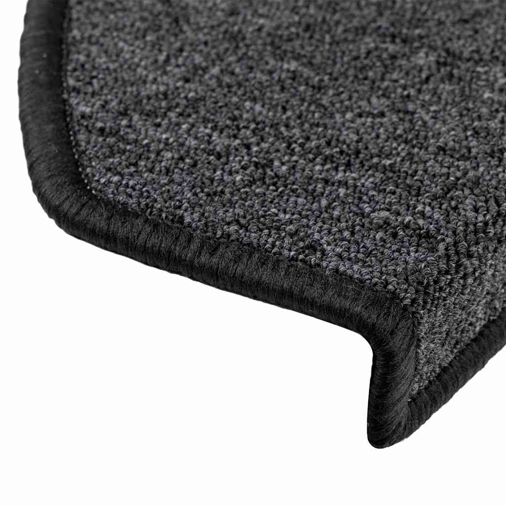 Prostirke za stepenice 30 kom 65x24x4 cm antracit poluokrugle velike