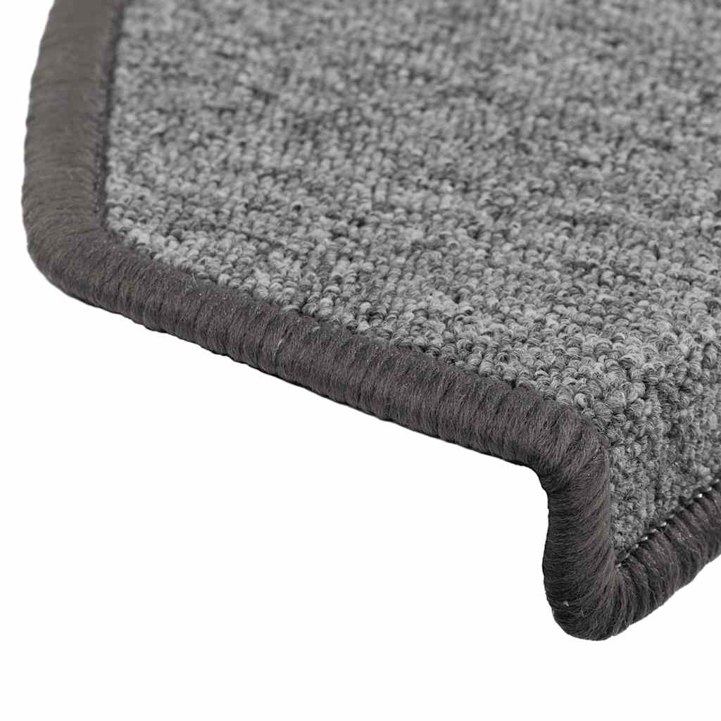 Prostirke za stepenice 30 kom 65x24x4 cm tamno sive poluokrugle velike