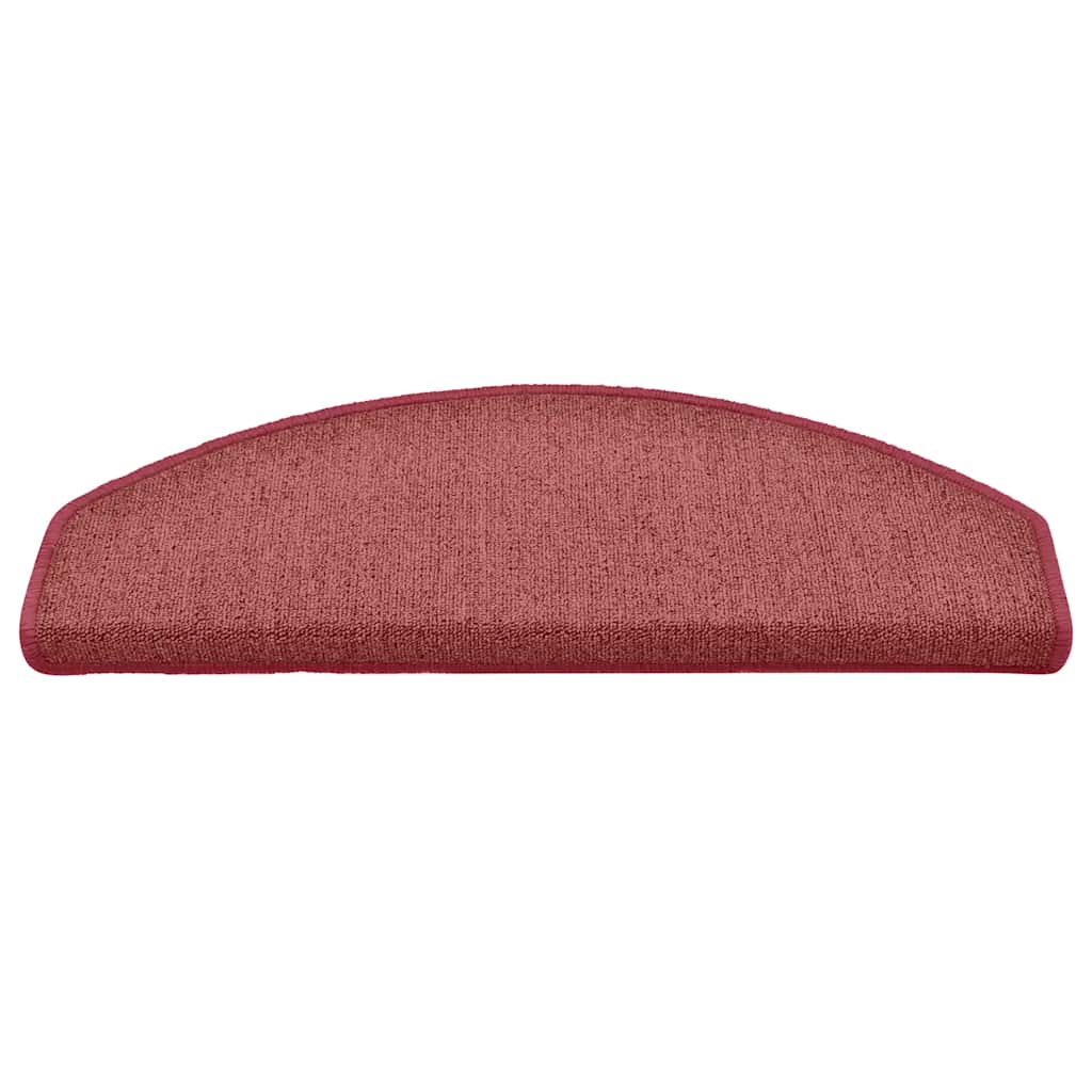 Prostirke za stepenice 30 kom 65x24x4 cm Bordo poluokrugle velike