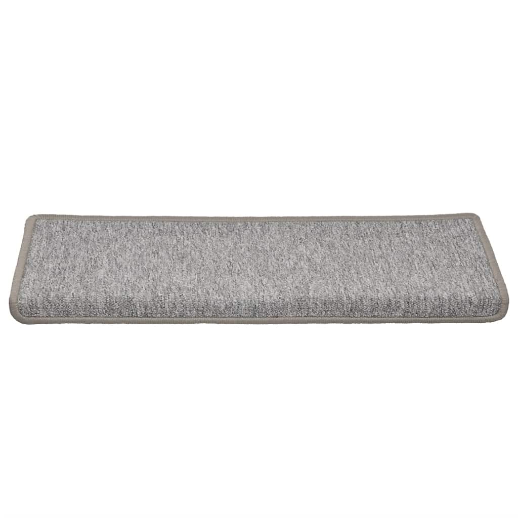 Prostirke za stepenice 30 kom 65x21x4 cm svijetlo sive pravokutne rubove