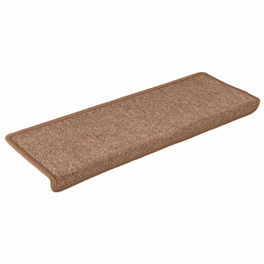 Prostirke za stepenice 30 kom 65x21x4 cm smeđe pravokutne rubove
