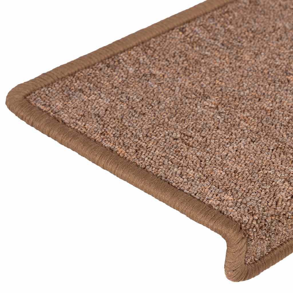 Prostirke za stepenice 30 kom 65x21x4 cm smeđe pravokutne rubove