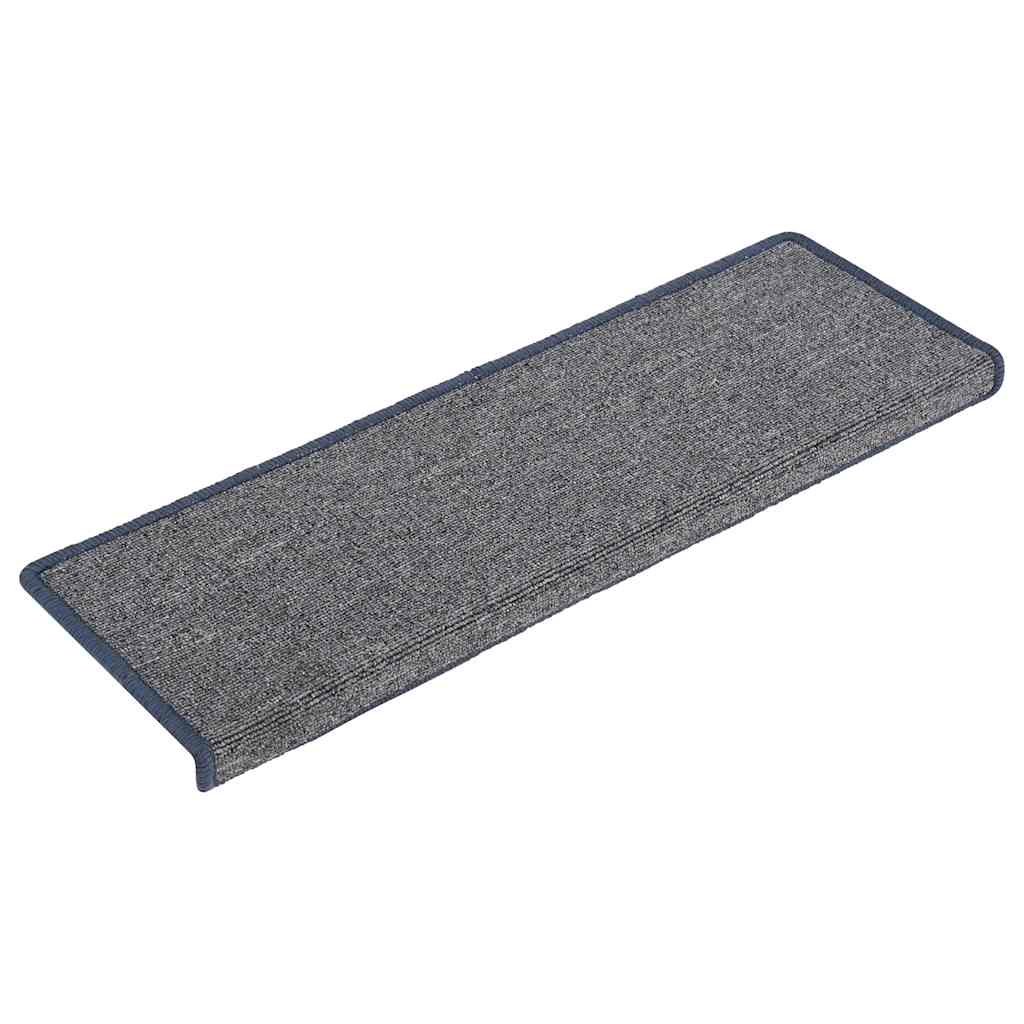 Prostirke za stepenice 30 kom 65x21x4 cm svijetlo sive i plave pravokutne rubove