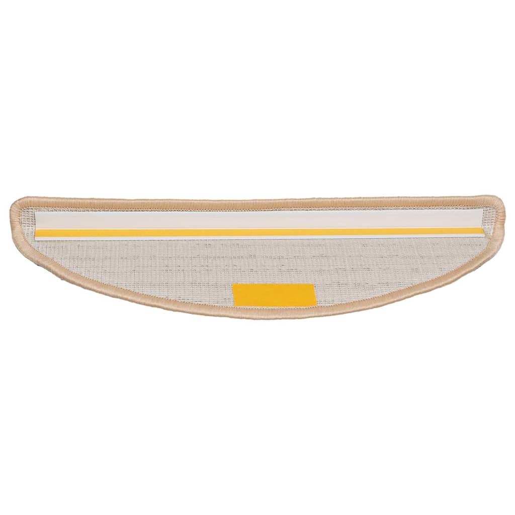 Prostirke za stepenice 30 kom 56x17x3 cm krem poluokrugle