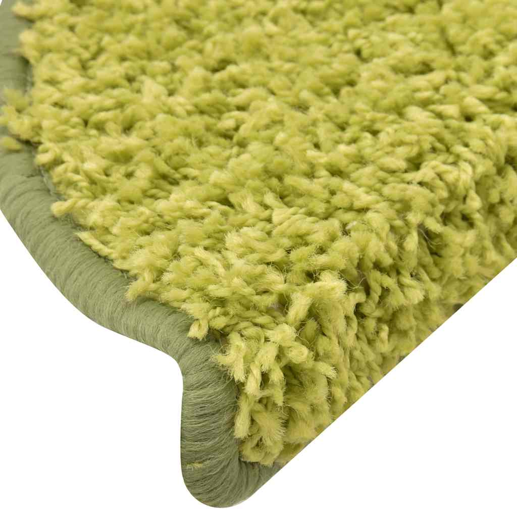 Prostirke za stepenice 30 kom 56x17x3 cm Zelene poluokrugle