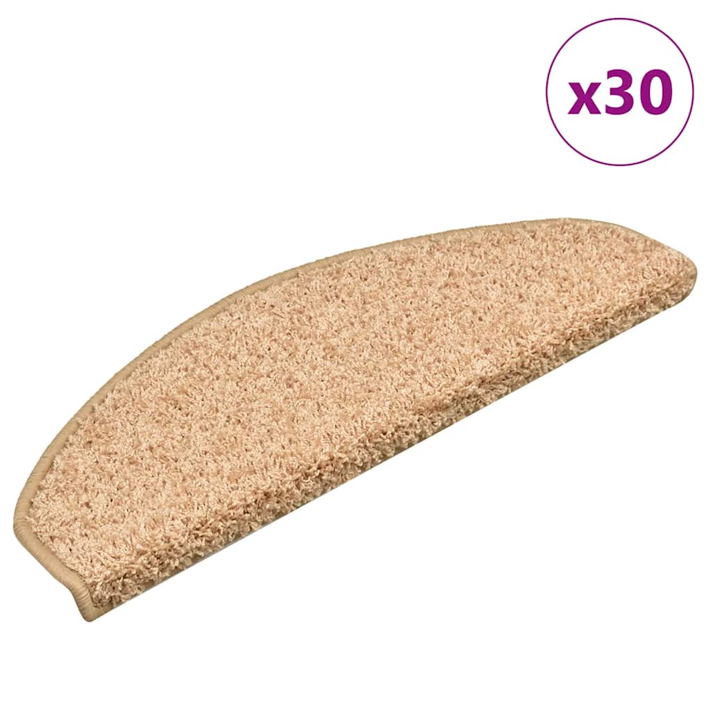 Prostirke za stepenice 30 kom 65x21x4 cm zlatne poluokrugle velike
