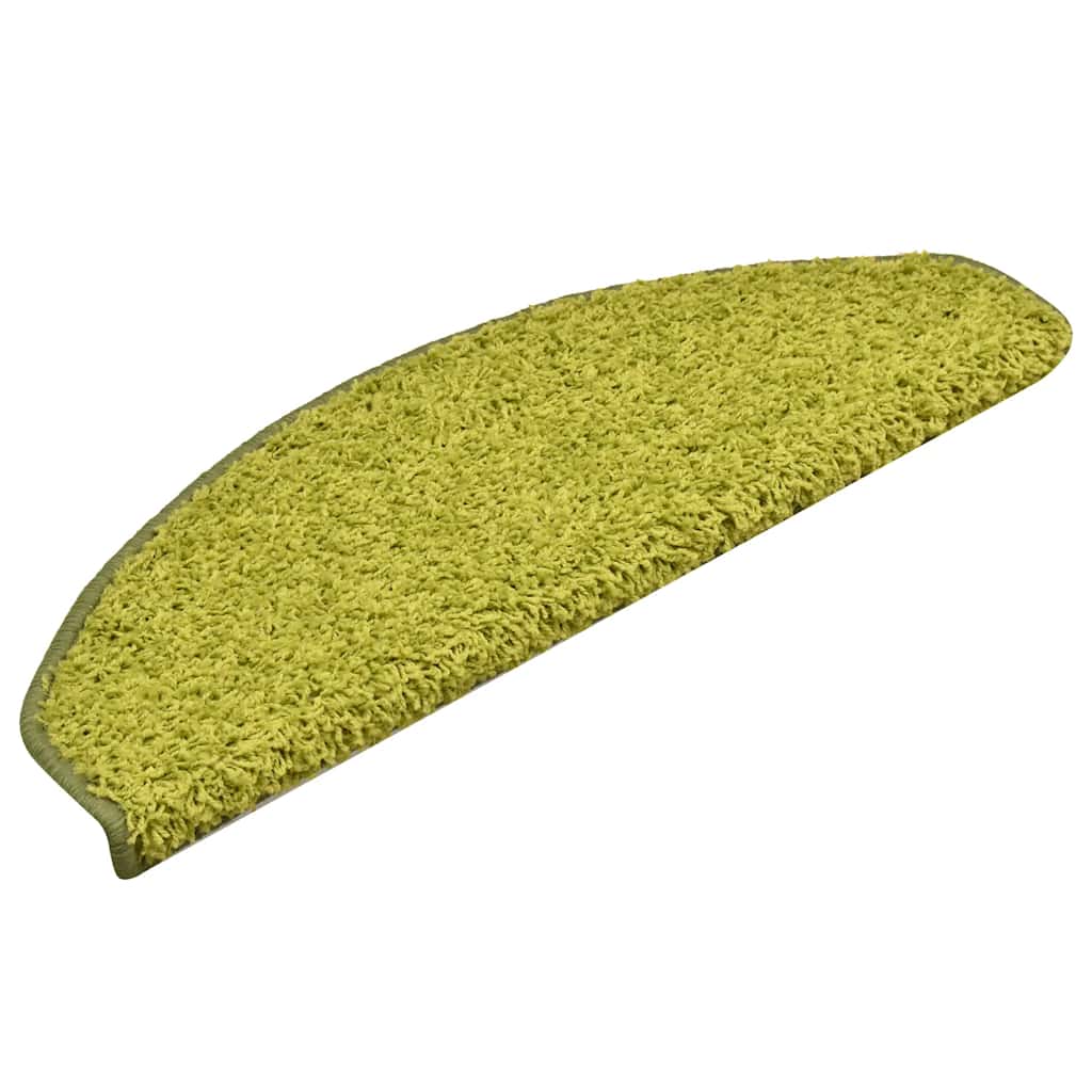 Prostirke za stepenice 30 kom 65x21x4 cm Zelene poluokrugle velike