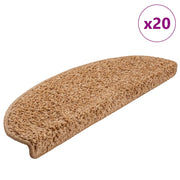 Prostirke za stepenice 20 kom 65x21x4 cm bež poluokrugle velike