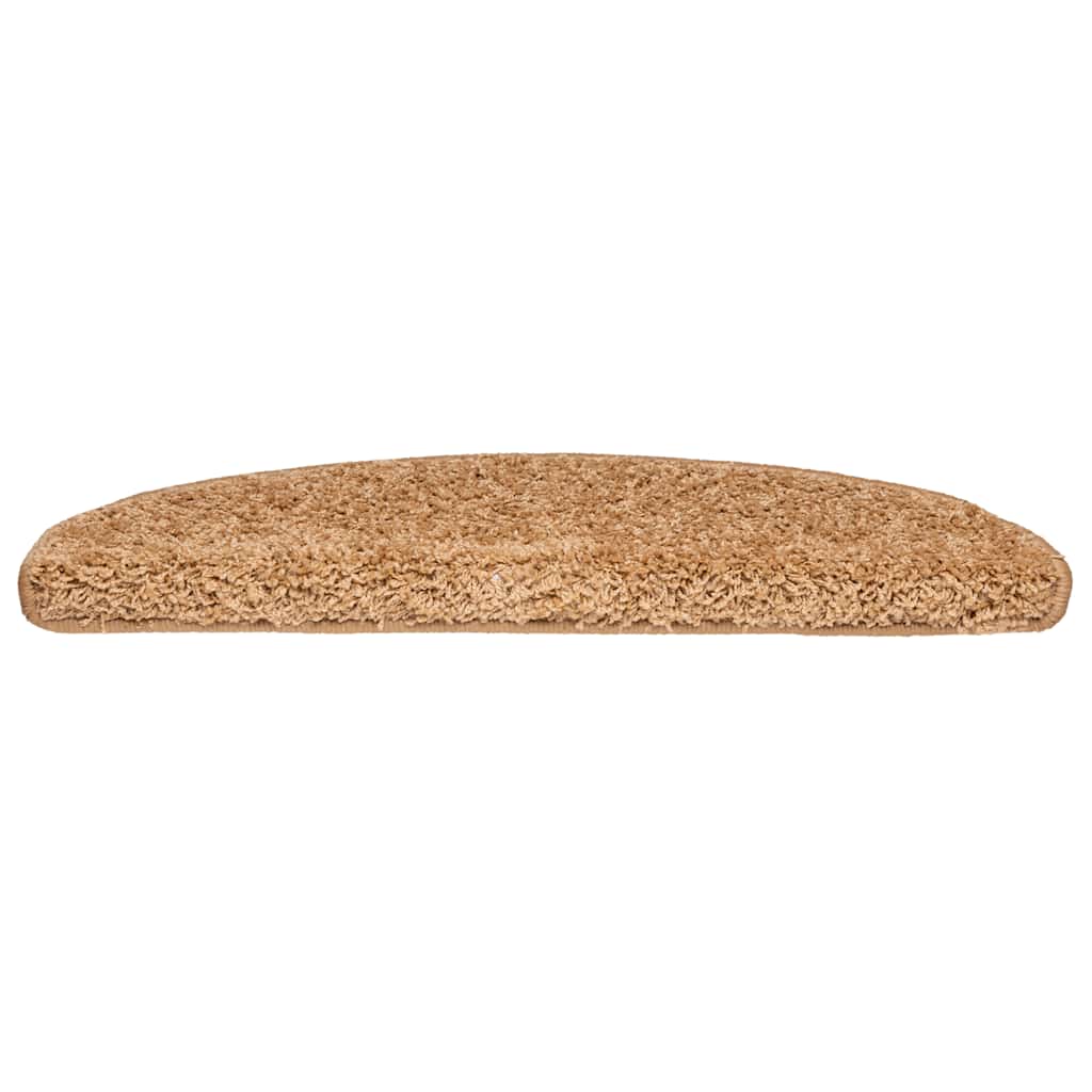 Prostirke za stepenice 20 kom 65x21x4 cm bež poluokrugle velike