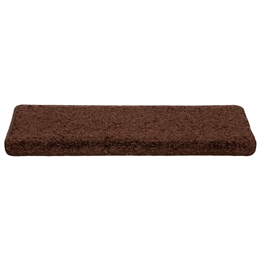 Prostirke za stepenice 20 kom 65x21x4 cm smeđe pravokutne rubove