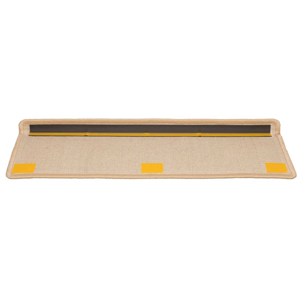 Prostirke za stepenice 20 kom 65x21x4 cm krem pravokutni rub