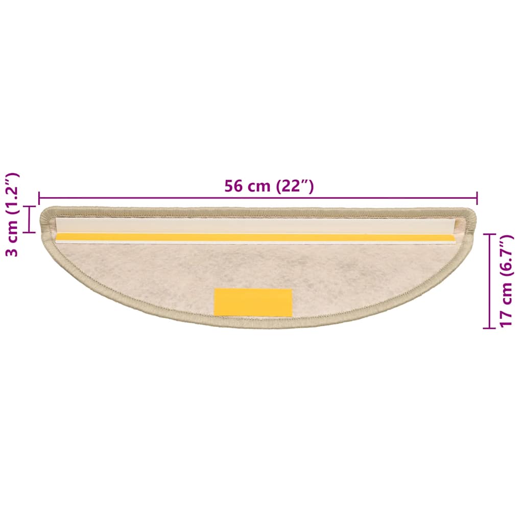 Samoljepljivi otirači za stube 30 kom 56x17x3 cm svjetlosivi