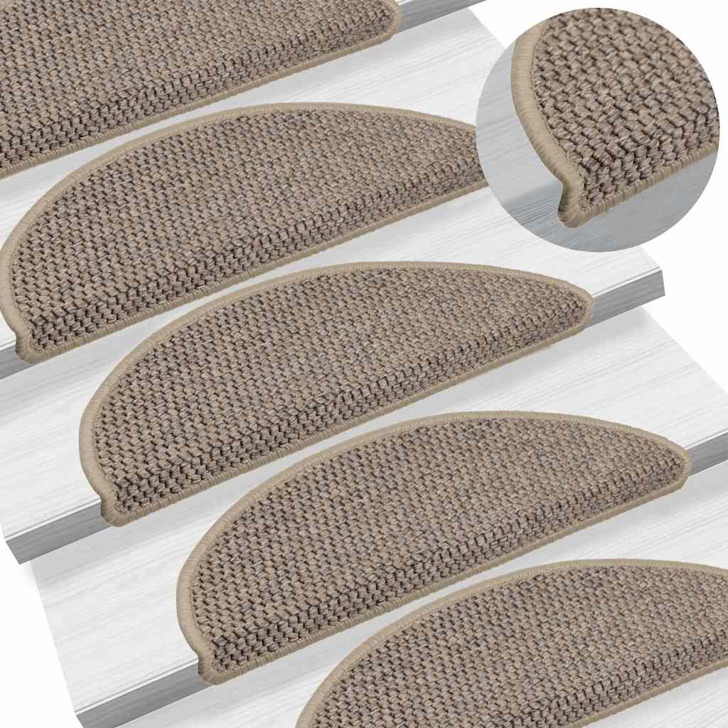 Samoljepljivi otirači za stepenice 30 kom 56x17x3 cm tamnobež