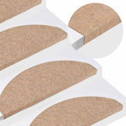 Samoljepljivi otirači za stepenice 20 kom bež 65x22,5x3,5 cm