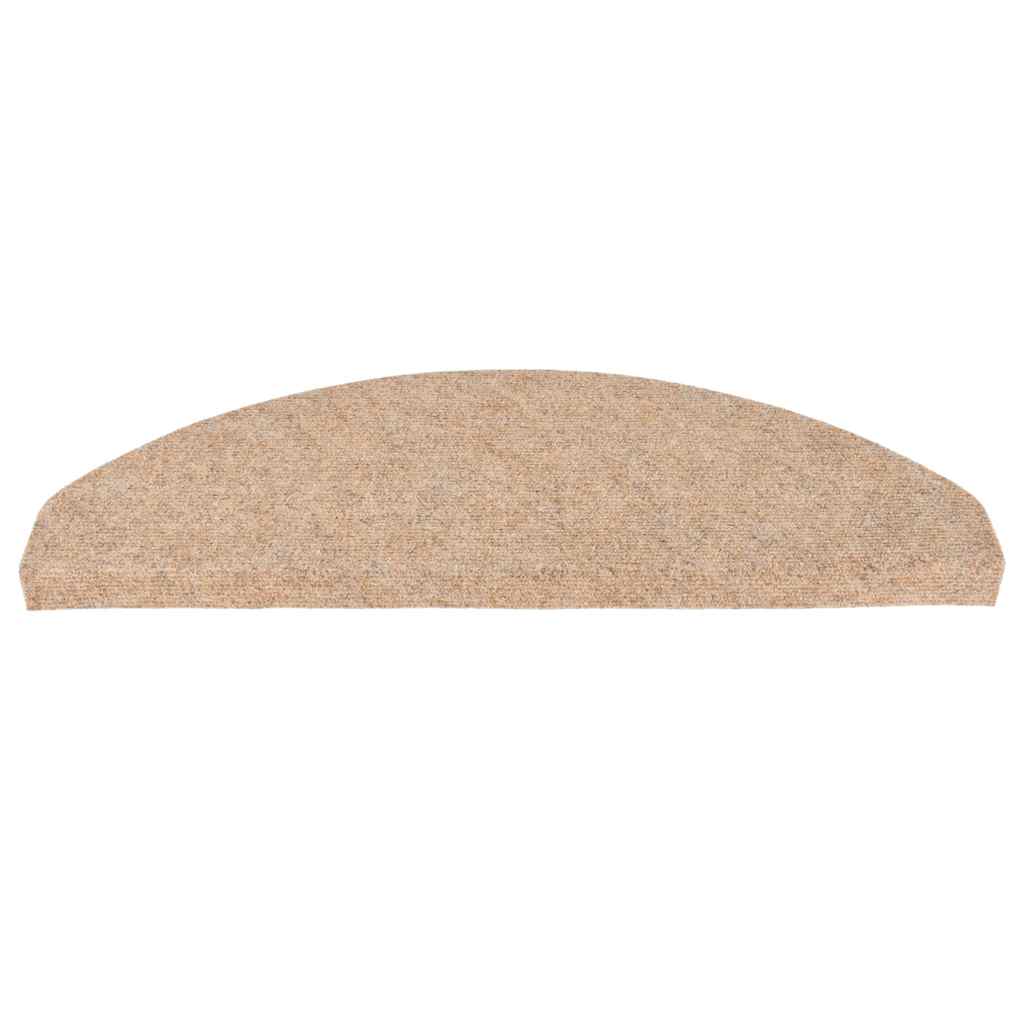 Samoljepljivi otirači za stepenice 30 kom bež 65x22,5x3,5 cm