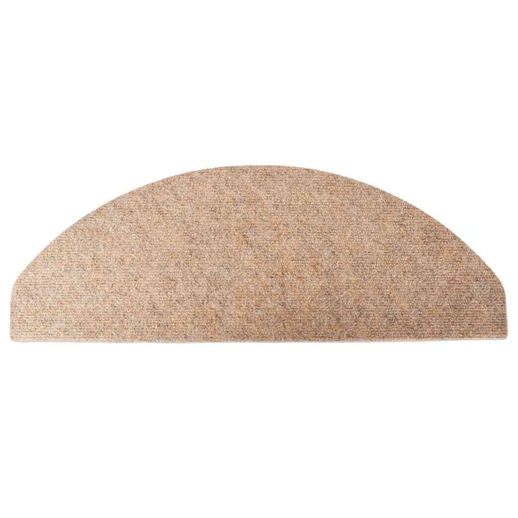 Samoljepljivi otirači za stepenice 30 kom bež 65x22,5x3,5 cm