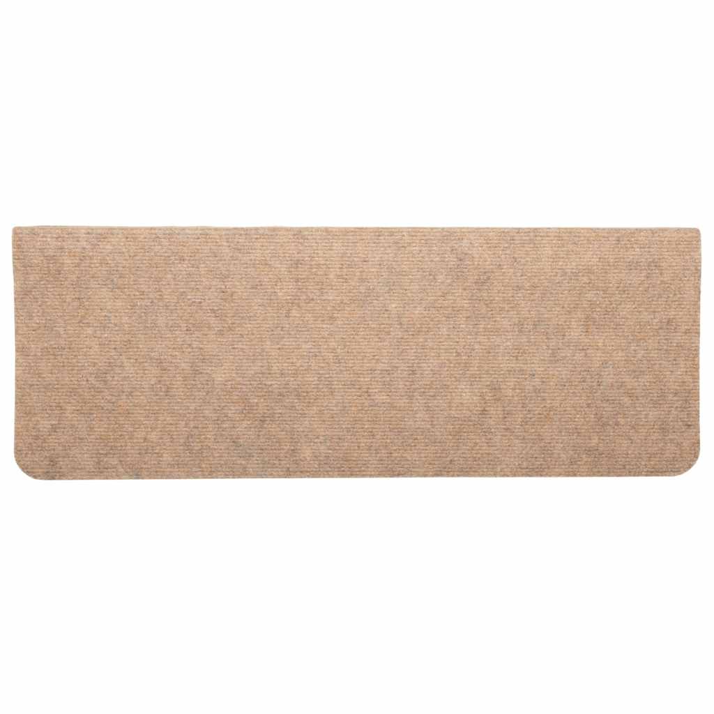 Samoljepljivi otirači za stepenice 30 kom bež 65x24,5x3,5 cm