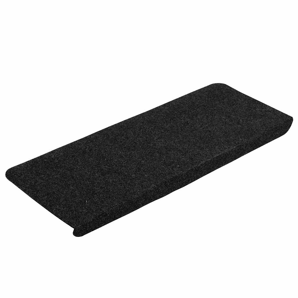 Samoljepljivi otirači za stepenice 30 kom crni 65x24,5x3,5 cm
