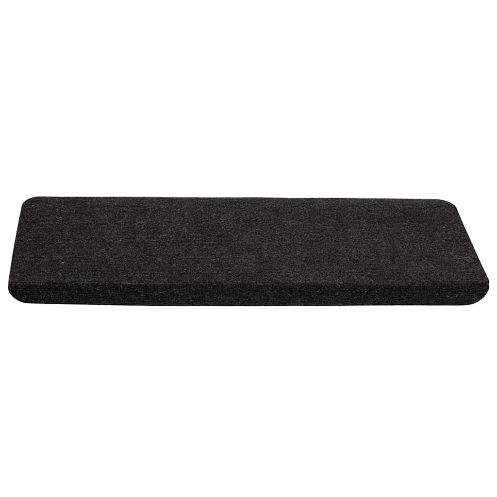 Samoljepljivi otirači za stepenice 30 kom crni 65x24,5x3,5 cm