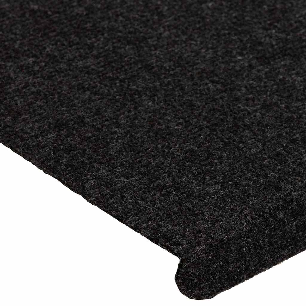 Samoljepljivi otirači za stepenice 30 kom crni 65x24,5x3,5 cm