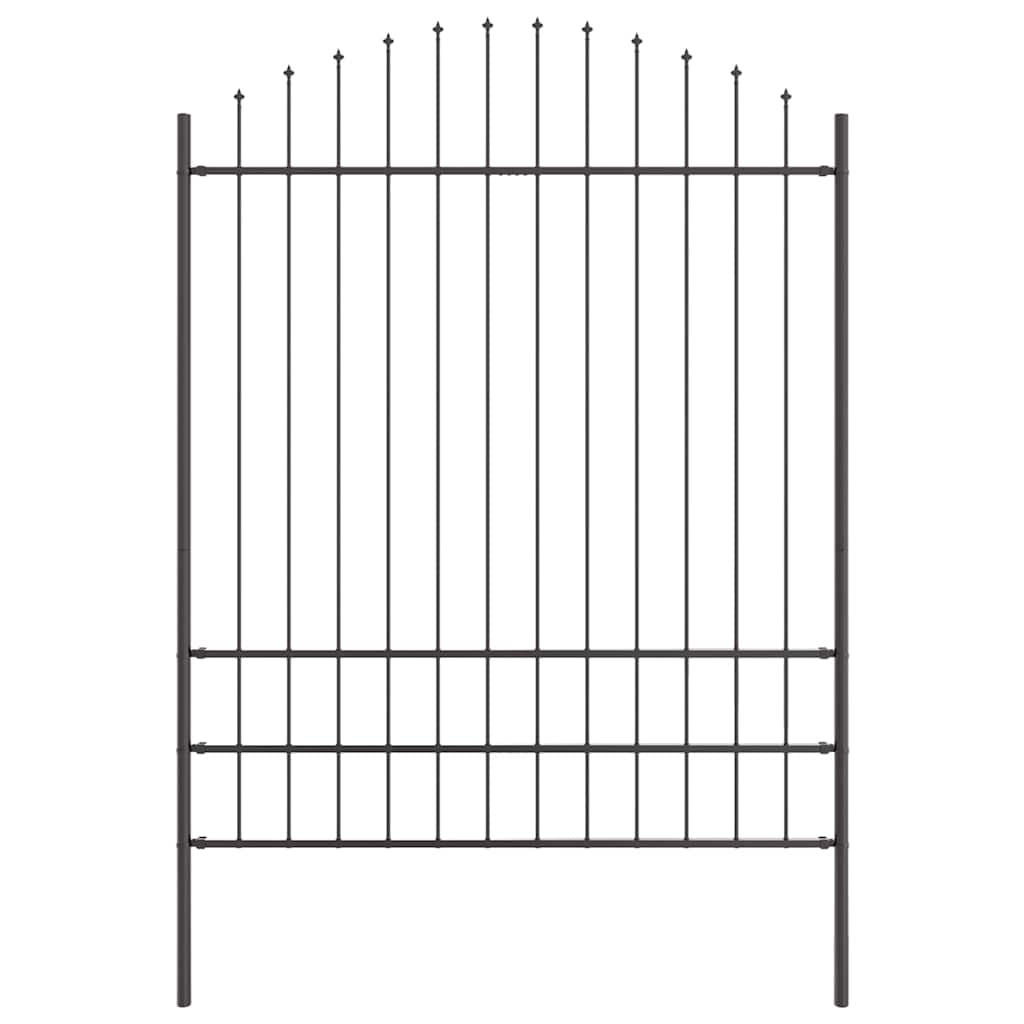 Vrtna Ograda 3 pcs Siva 170 x 225 cm Čelik s prahom premazan