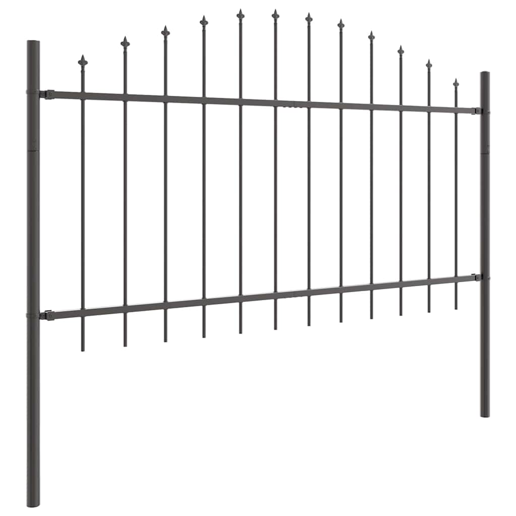 Vrtna Ograda 4 pcs Siva 170 x 140 cm Čelik s prahom premazan