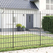 Vrtna Ograda 4 pcs Siva 170 x 225 cm Čelik s prahom premazan