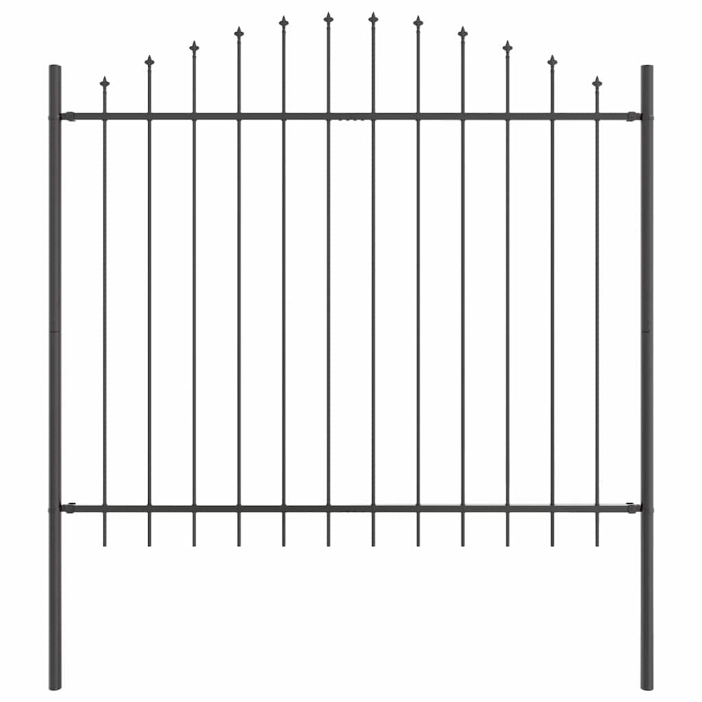 Vrtna Ograda 5 pcs Siva 170 x 165 cm Čelik s prahom premazan