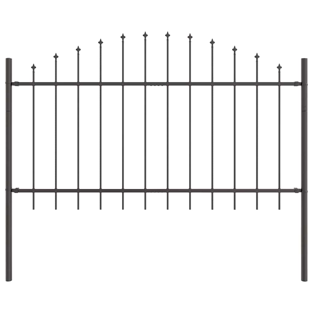 Vrtna Ograda 6 pcs Siva 170 x 140 cm Čelik s prahom premazan