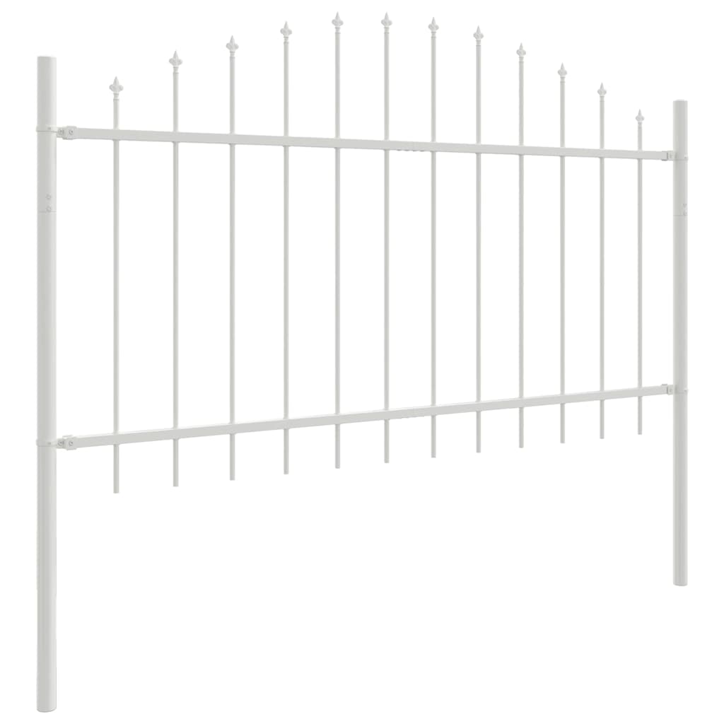 Vrtna Ograda 2 pcs Bijelo 170 x 140 cm Čelik s prahom premazan