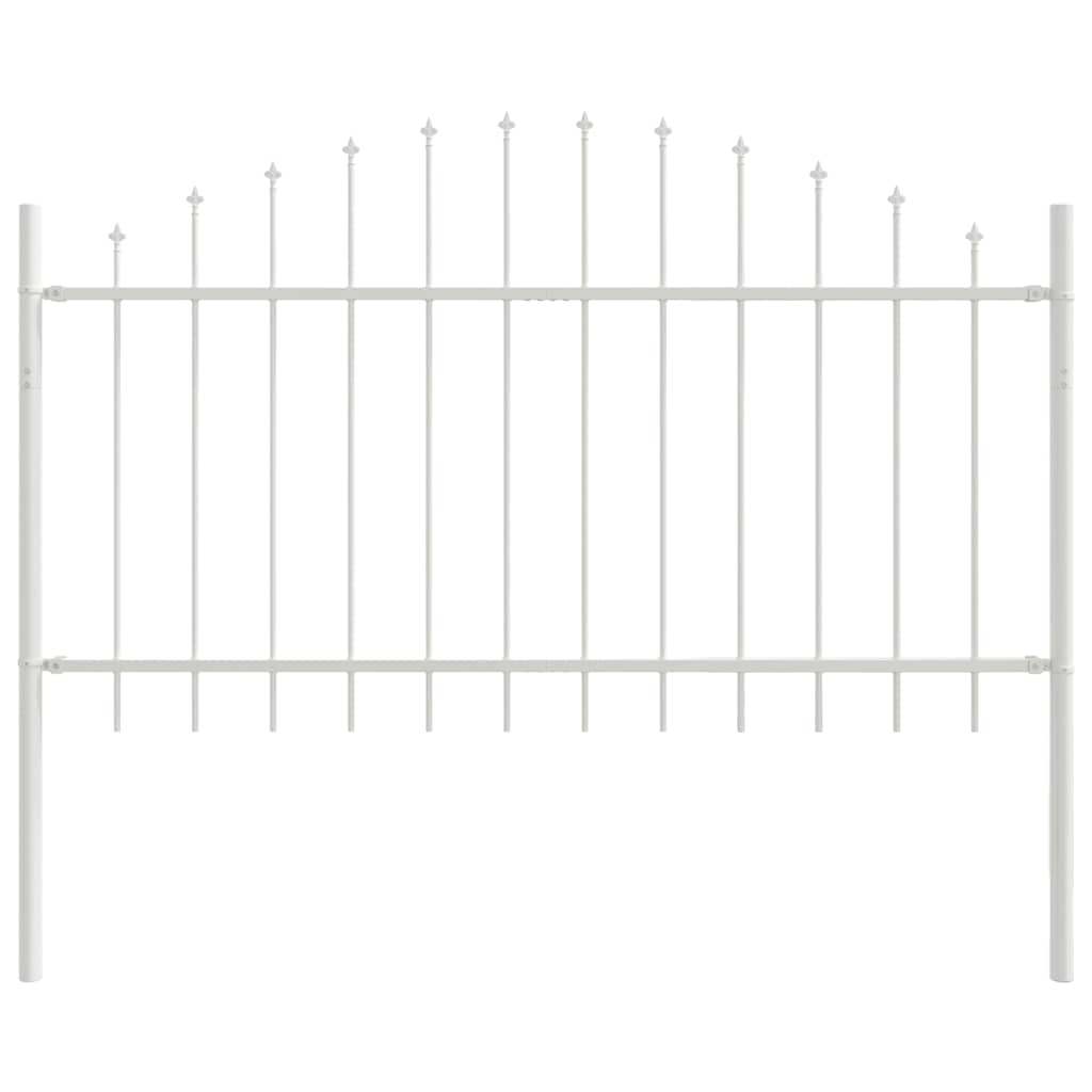 Vrtna Ograda 2 pcs Bijelo 170 x 140 cm Čelik s prahom premazan