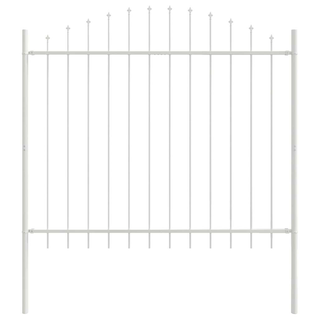 Vrtna Ograda 2 pcs Bijelo 170 x 190 cm Čelik s prahom premazan