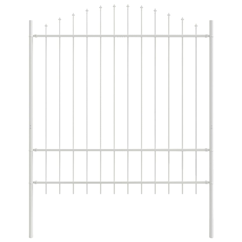 Vrtna Ograda 2 pcs Bijelo 170 x 215 cm Čelik s prahom premazan