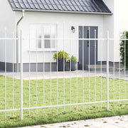 Vrtna Ograda 3 pcs Bijelo 170 x 190 cm Čelik s prahom premazan
