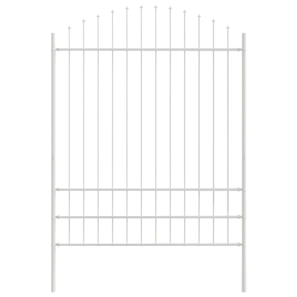 Vrtna Ograda 3 pcs Bijelo 170 x 225 cm Čelik s prahom premazan