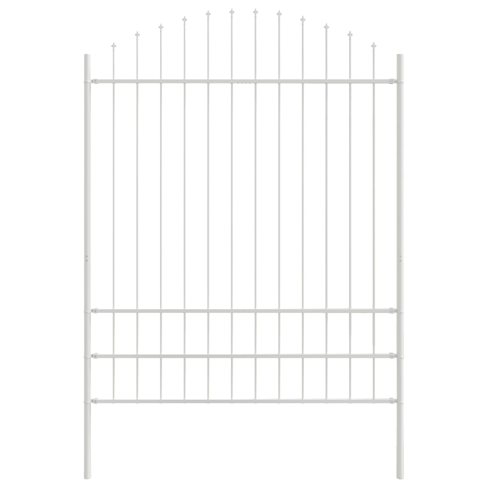 Vrtna Ograda 4 pcs Bijelo 170 x 225 cm Čelik s prahom premazan