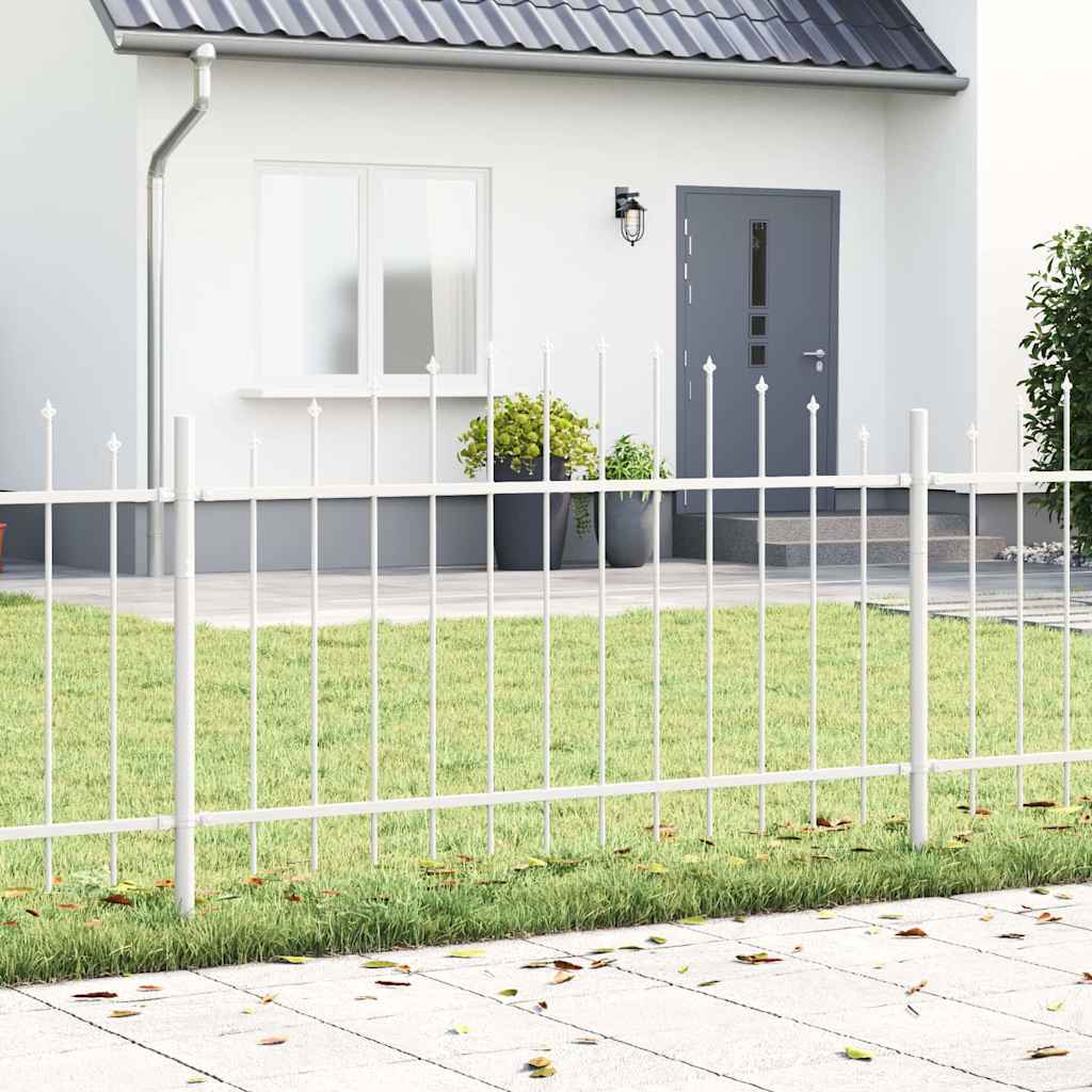 Vrtna Ograda 5 pcs Bijelo 170 x 140 cm Čelik s prahom premazan