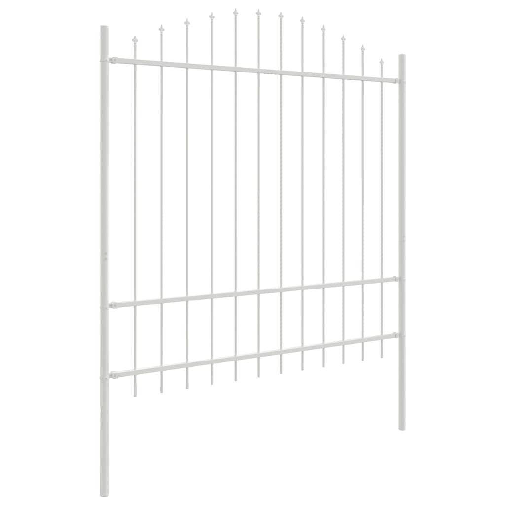Vrtna Ograda 6 pcs Bijelo 170 x 215 cm Čelik s prahom premazan