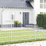 Vrtna Ograda 7 pcs Bijelo 170 x 225 cm Čelik s prahom premazan