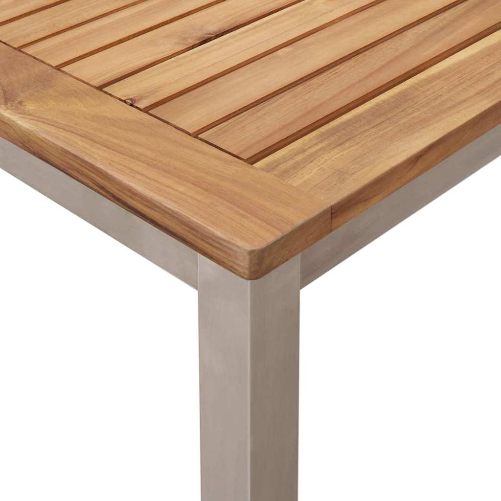 Vrtni set za objed 7 pcs Smeđa Čvrsto teak drvo