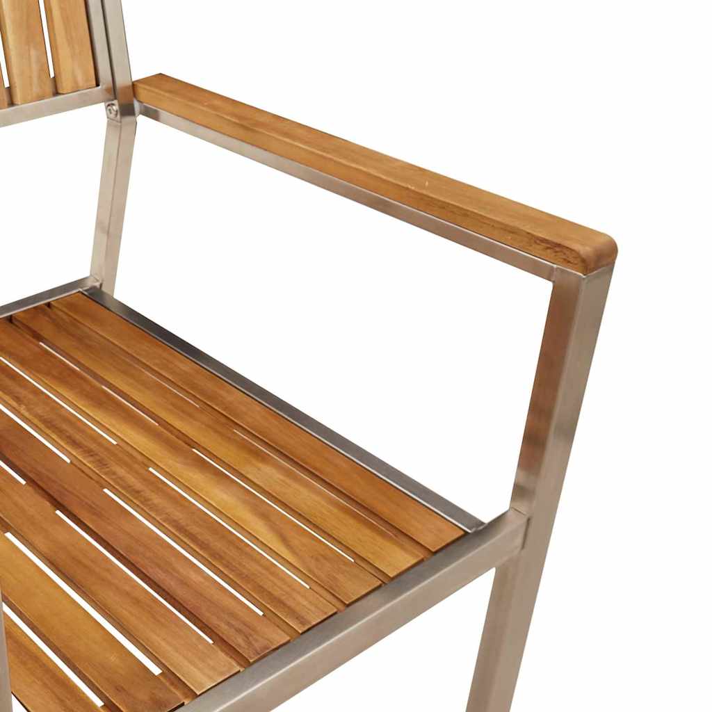 Vanjski set za objedovanje 5 pcs Smeđa Čvrsto drvo akacije