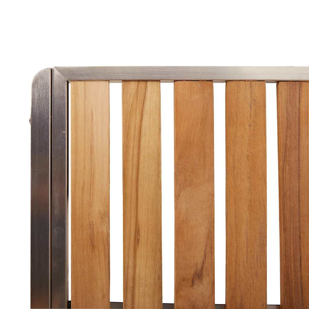 Vanjski set za objedovanje 9 pcs Smeđa Čvrsto teak drvo