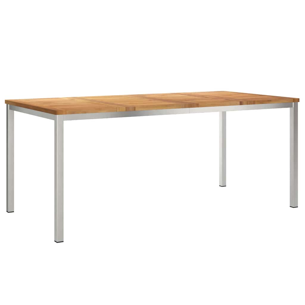 Vrtni set za objed 5 pcs Smeđa Čvrsto teak drvo