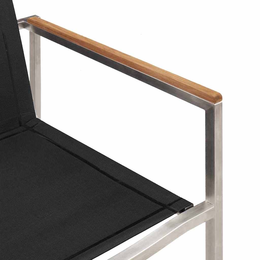 Vrtni set za objed 3 pcs Smeđa Čvrsto teak drvo
