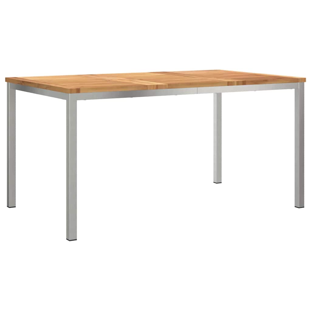 Vrtni set za objed 7 pcs Masivni teak drvo i nehrđajući čelik
